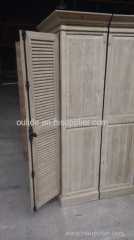 The old Chinese Fir with lock bar shutter door cabinet