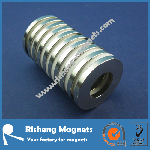 N42 D70 x d30 x 10mm china ndfeb magnet manufacturer