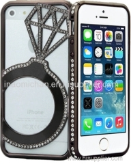 Luxury CZ Diamond Metal Bumper Case for Smart phones