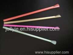 plastic drinking straw wth spoon