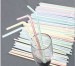 colorful plastic drinking straw