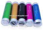 2200mah Smart Portable USB Phone Charger , Colorful Lipstick Power Bank