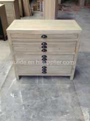 The old fir 4 Drawer Cabinet