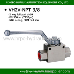 NPT female thread 3/8 inch high pressure 7250psi ningbo ball valve with mouting holes manufacturer