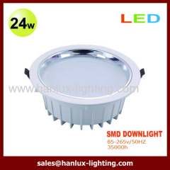 24W 1300lm SMD LED downlight