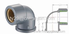 PVC-U PIPE FITTINGS FOR WATER SUPPLY FEMALE ELBOW COPPER THREAD (DIN)