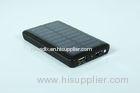 Black Solar USB Phone Charger / 5000mah Power Bank With LED Light