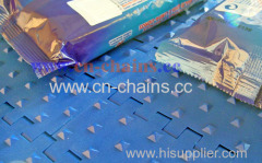 Conic top E50 plastic modular conveyor belt for transport line