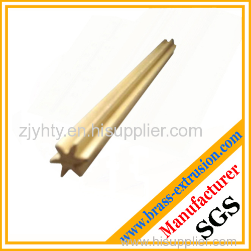 star shape brass extrusion profile rods