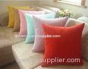 18 Inch Decorative Zippered Velvet Sofa Pillows Covers Solid Color For Car Seat