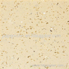 Solid Surface Beige Mirror Artificial Quartz Stone Slab Countertop for kitchen