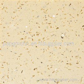 Solid Surface Beige Mirror Artificial Quartz Stone Slab Countertop for kitchen