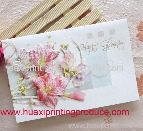 square and vividly flower birthday cards