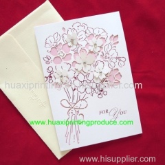 square and vividly flower greeting cards