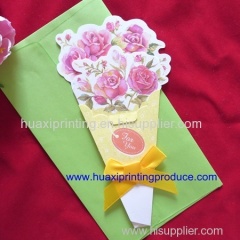 square and vividly flower greeting cards