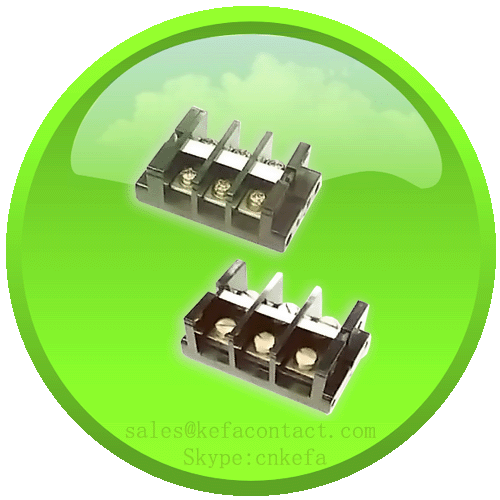 barrier terminal block strip with dual row screw terminals for wire to wire connection