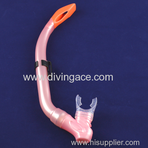 Pink mouthpiece snorkel diving snorkel/scuba snorkel