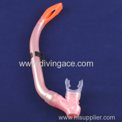 Pink mouthpiece snorkel diving snorkel/scuba snorkel