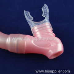 Pink mouthpiece snorkel diving snorkel/scuba snorkel