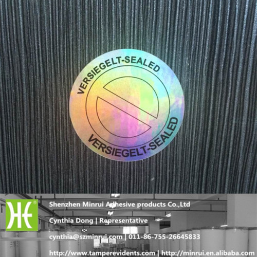 waterproof round hologram sticker