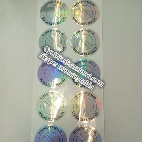 Custom Round PET Waterproof Hologram Sticker 