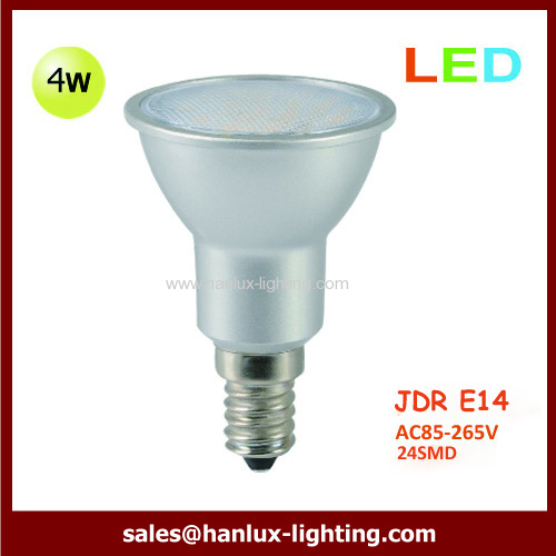JDR E14 bulbs 4w AC85-265V 350lm 3000K/6400K Ra80