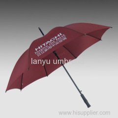 Promotional Automatic Open Straight Umbrellas Double Ribs 210T Pongee Fabric Professional Gifts