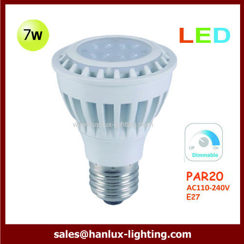 7W LED par20 bulb Dimmable