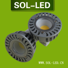 3W 4W 5W 6W CRI>80ra Aluminum GU10 MR16 Gu5.3 Dimmable COB LED Spotlight