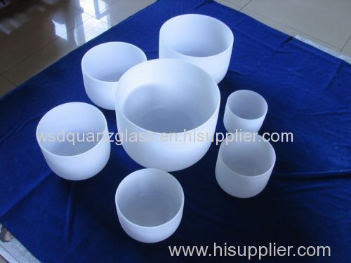 8inch frosted quartz singing bowl hot size