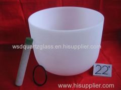 Golden clear quartz crystal singing bowls