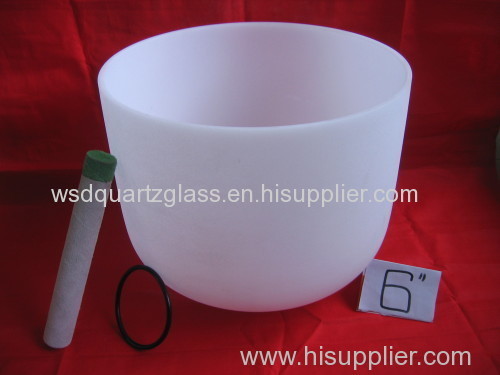 Hand held crystal singing bowl with bag