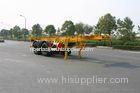 Steel 20ft Skeletal Or Flatbed Tank Container Trailer Chassis / Semi Trailer