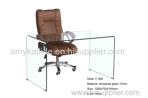 clear glass modern desk
