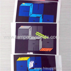 offset printing UV ink non peelable sticker