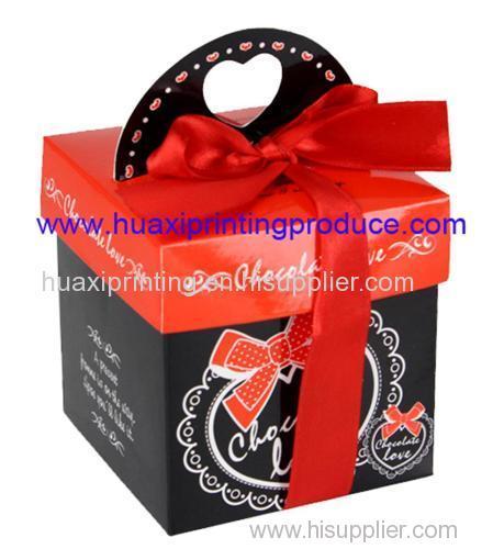 red square gift boxes with ribbon