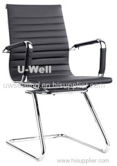 2015 PU back chrome arm soft seat aluminum base multifunction high back executive leather guest conference chair