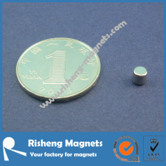 N35 neodymium permanent magnet price D3 x 4mm china ndfeb magnet manufacturer