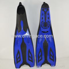 Blue Powerfull long blade diving fins