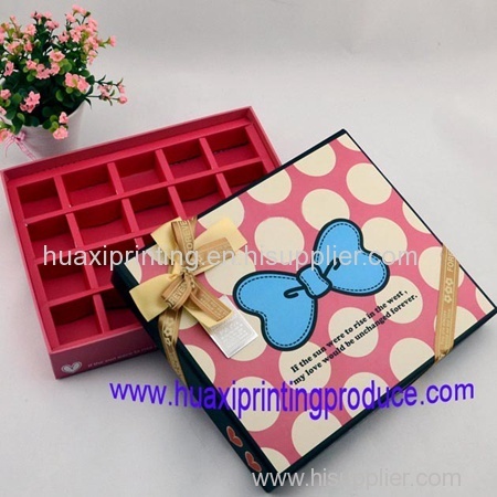 wave point cover chocolate boxes with grid