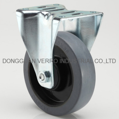 Medium duty industrial rubber casters