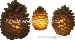 Pinecone Shape Wax LED Candle