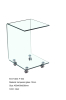 12mm tempered bent glass end table