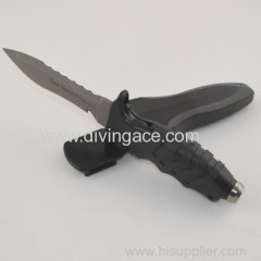 Stainless steel dive knife for scuba diving