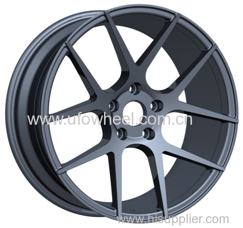 Alloy wheel gunmetal in staggered