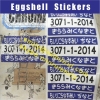 7x10cm Blank Eggshell Sticker for Graffiti Art,7x10cm Eggshell Sticker with Custom Design,Destructible Labels
