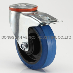 Medium duty industrial storage cage cart locking rubber casters