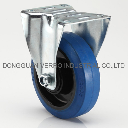 5 inches industrial elastic rubber casters