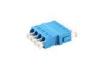 Quad LC Fiber Optic Adapter for High Density Fiber Optic Cabling System , Single Mode PC, APC