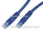 Blue Color PVC Ethernet Patch Cables 8P8C RJ45 Plug Male to Male